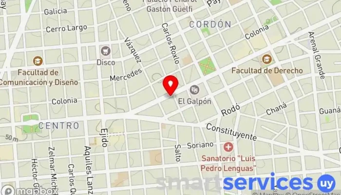 mapa de Optica Lamaison Óptica en Montevideo