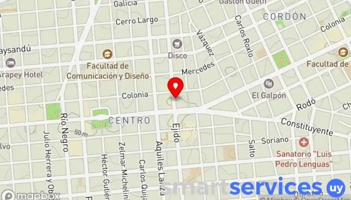 mapa de Óptica Landinelli Óptica en Montevideo
