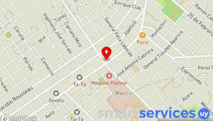 mapa de Optica Larravide Óptica en Montevideo