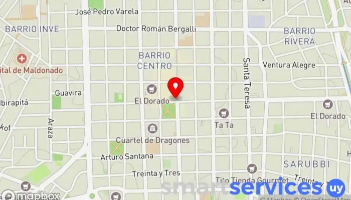 mapa de Optica Las Pupilas Óptica en Maldonado
