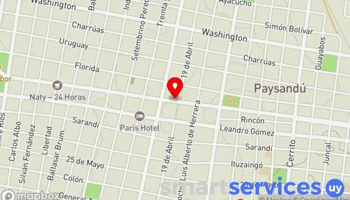 mapa de OPTICA LAUREN PAYSANDU Óptica, Joyería, Tienda de gafas de sol en Paysandú