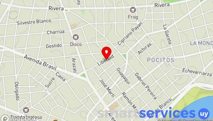 mapa de Optica Lumina Óptica en Montevideo