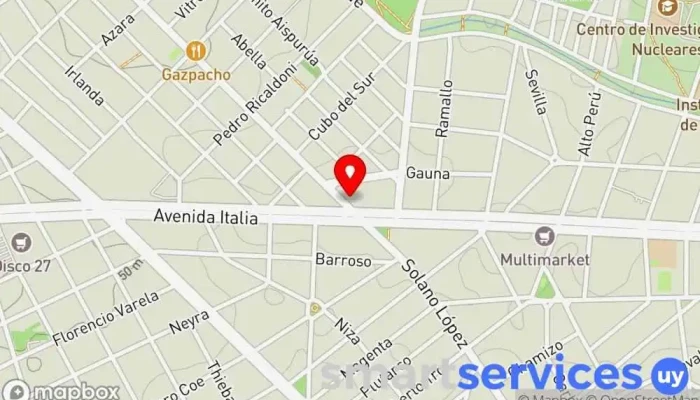 mapa de Óptica Mastrangelo Óptica en Montevideo