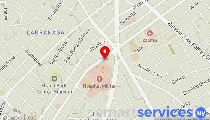 mapa de Óptica Miró Óptica en Montevideo