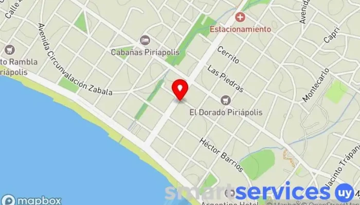 mapa de Óptica Modernel Piriápolis Óptica en Piriápolis
