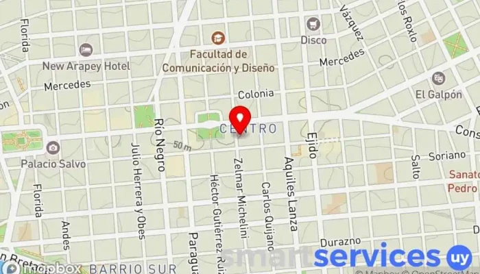 mapa de Óptica Montevideo Optical products manufacturer en Montevideo
