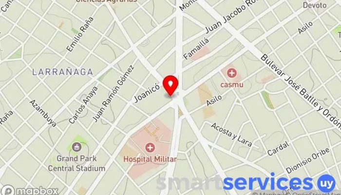mapa de Optica Net Óptica en Montevideo