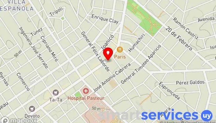 mapa de Óptica Nueva Visión Óptica en Montevideo