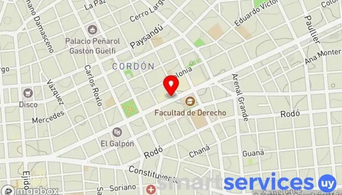 mapa de Óptica Ónix Óptica en Montevideo