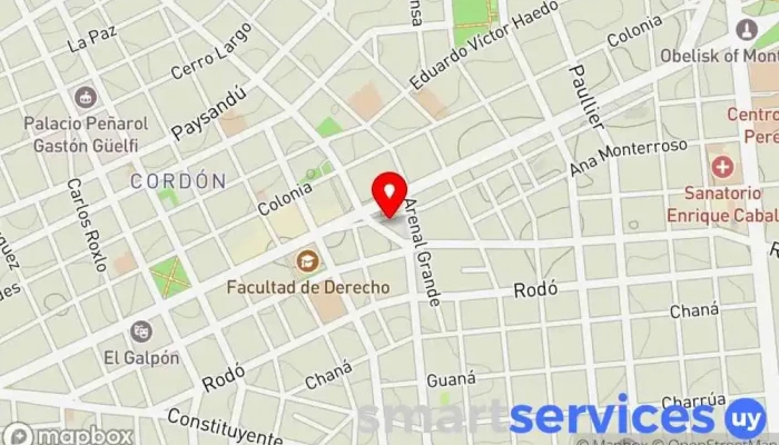 mapa de Optica Oriental Óptica, Proveedor de lentes de contacto, Optometrista, Tienda de gafas de sol en Montevideo