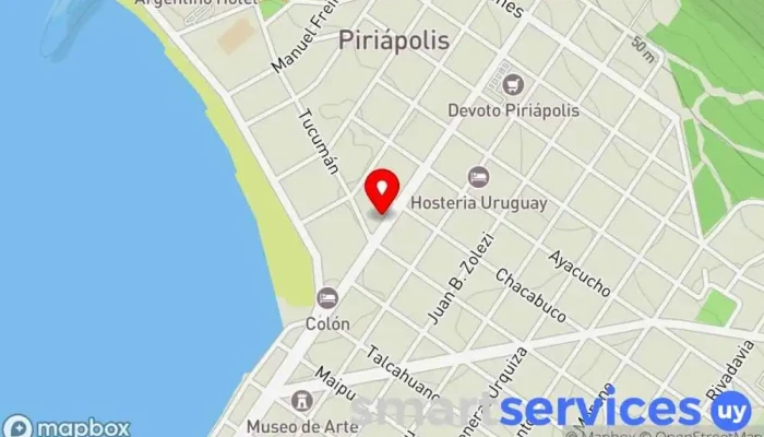 mapa de Óptica Osta Óptica, Oftalmólogo en Piriápolis