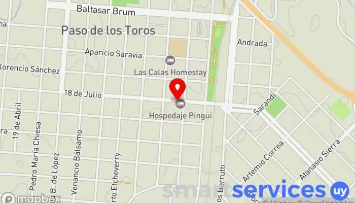 mapa de Optica Paso de los Toros Óptica en Paso de los Toros