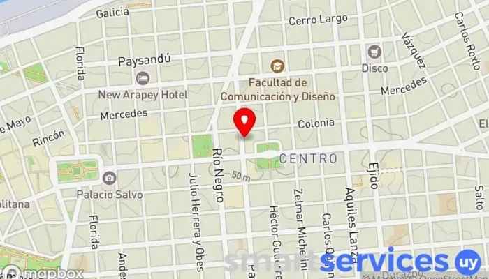 mapa de Óptica Paso Visión Óptica, Proveedor de lentes de contacto en Montevideo