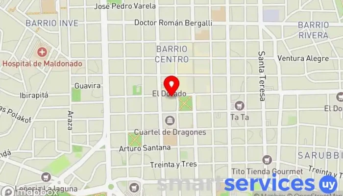 mapa de Óptica Plaza Óptica en Maldonado