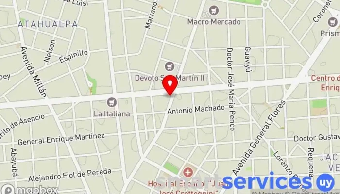 mapa de ÓPTICA REDUCTO Óptica en Montevideo