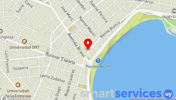mapa de Optica Rio 3 Óptica en Montevideo