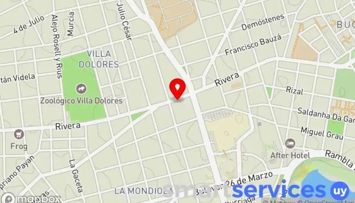 mapa de Óptica Rivera - Lentes Contacto - Lentes de Sol - Lente de Receta . Óptica, Proveedor de lentes de contacto en Montevideo