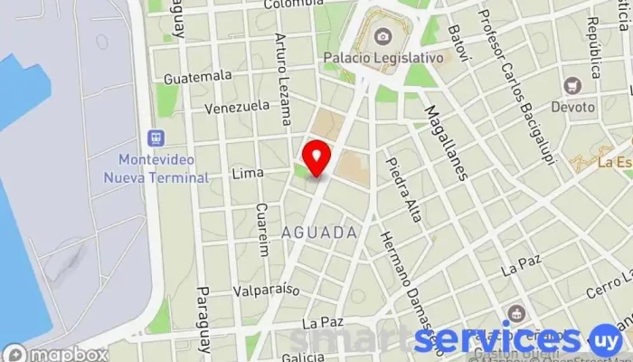 mapa de Óptica Rochas Visión Óptica en Montevideo