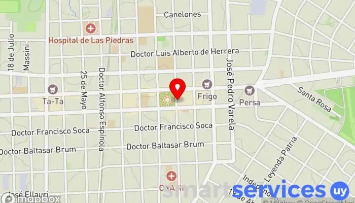 mapa de Optica Roma Óptica en Las Piedras