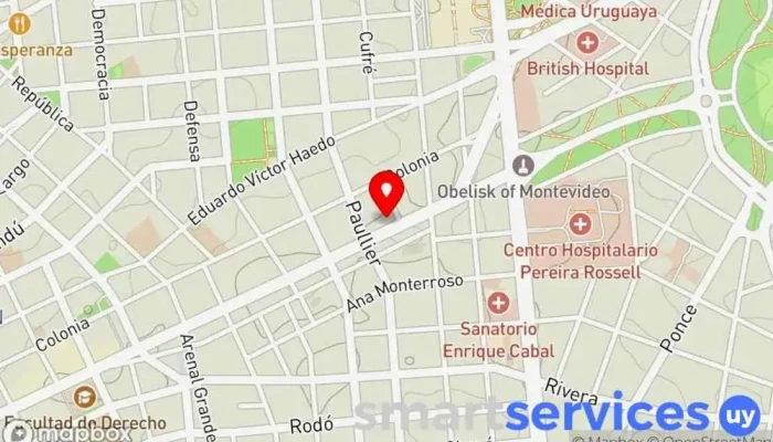 mapa de Óptica Ruglio Óptica, Proveedor de lentes de contacto, Optometrista, Tienda de gafas de sol en Montevideo