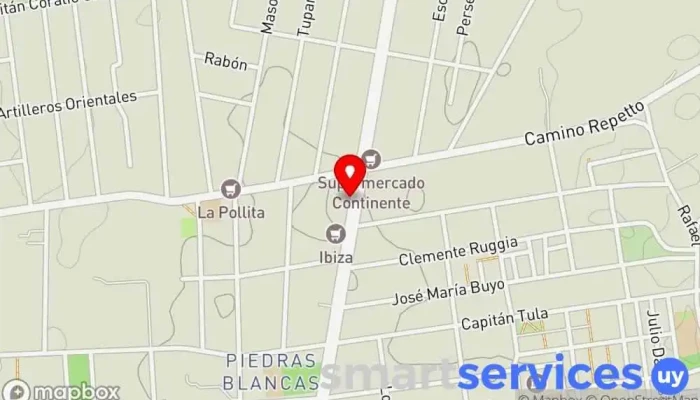 mapa de Óptica SALVI Salud Visual Óptica en Montevideo