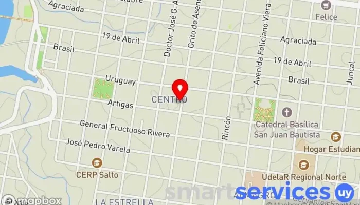 mapa de Óptica Santiago Óptica en Salto
