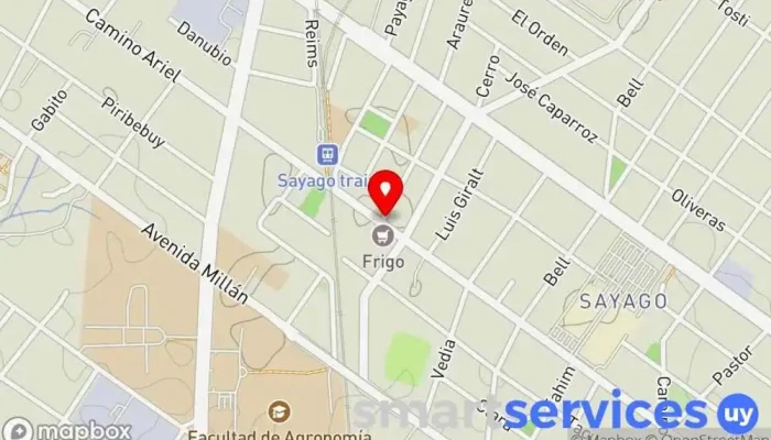 mapa de Óptica Sayago Óptica, Tienda de gafas de sol en Montevideo