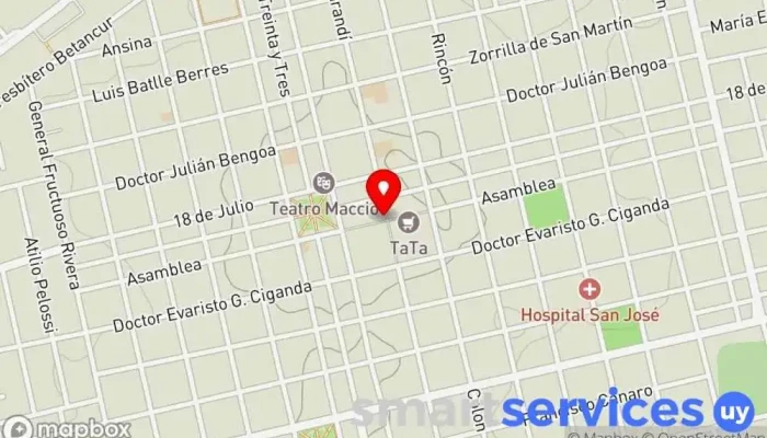 mapa de Óptica Sena Óptica en San José de Mayo