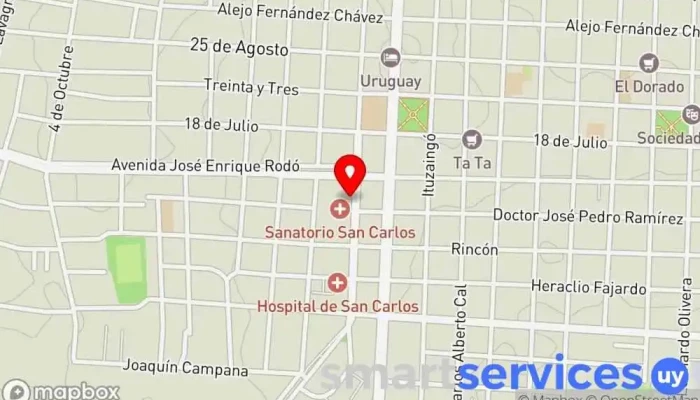 mapa de Optica Stella Maris - San Carlos Óptica en San Carlos