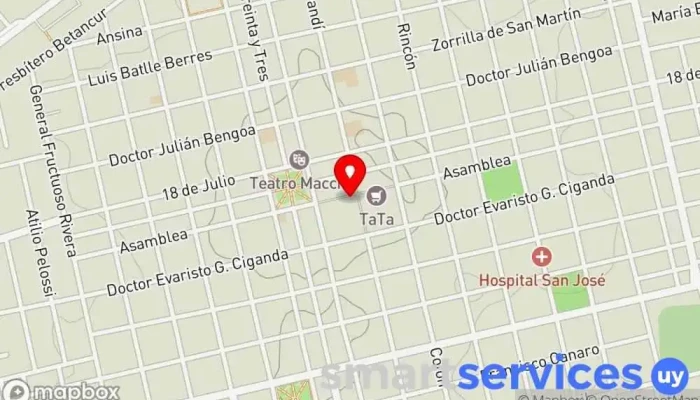 mapa de Optica Tol Óptica en San José de Mayo