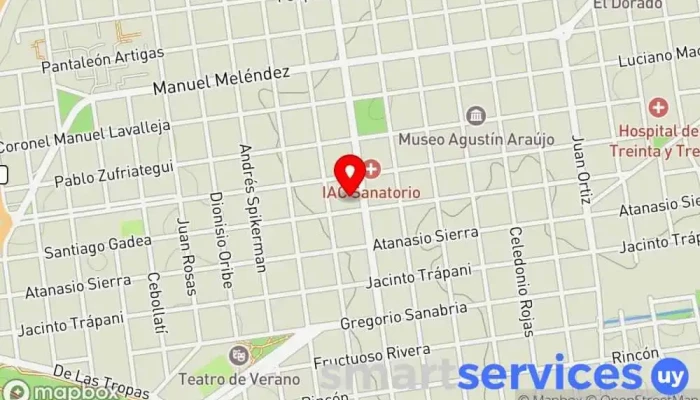 mapa de Óptica Treinta y Tres Óptica en Treinta y Tres
