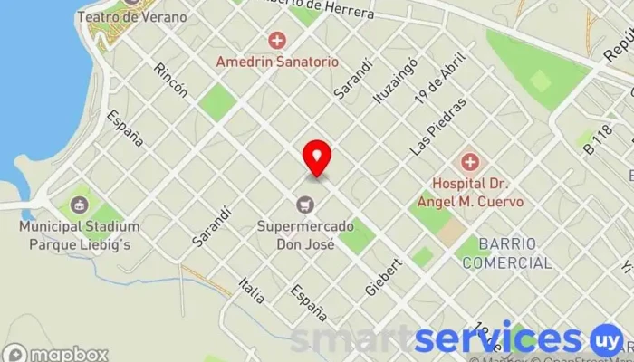 mapa de Óptica Trendy Vision Óptica en Fray Bentos
