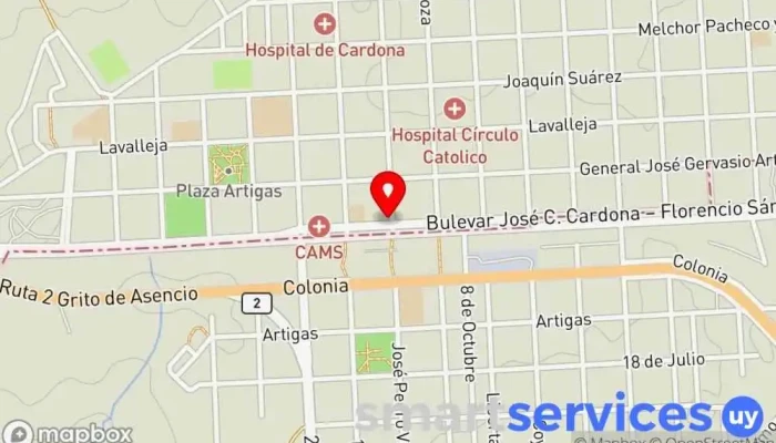 mapa de Óptica Troche Óptica en Cardona
