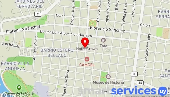 mapa de Óptica Tu Visión  en Melo