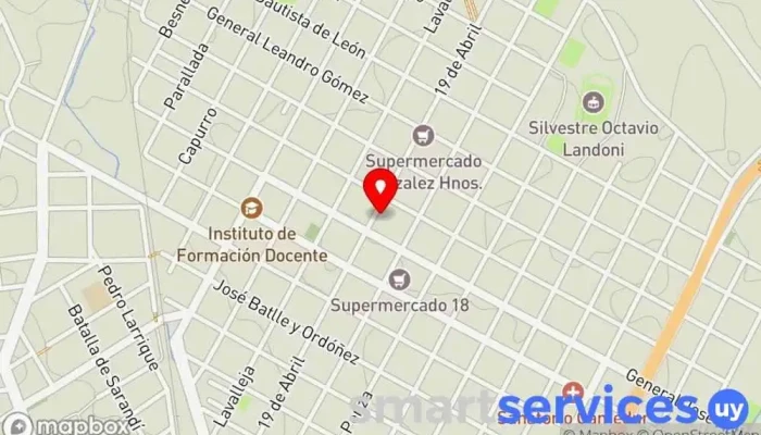 mapa de Óptica Urban Vision Óptica en Durazno