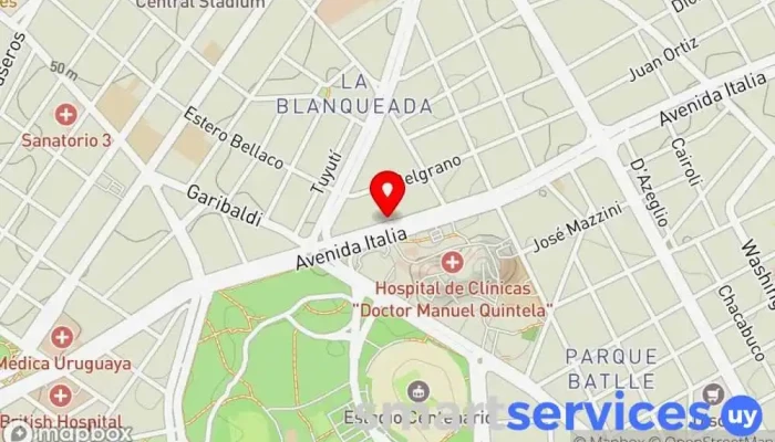 mapa de Óptica Urbana Óptica en Montevideo