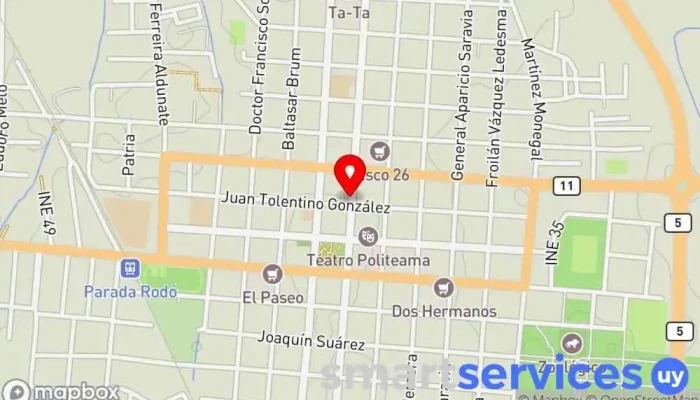 mapa de Optica Vision Óptica en Canelones
