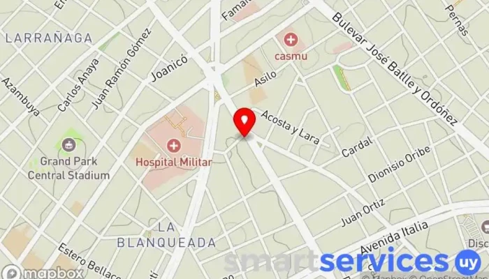 mapa de Optica Visión Plus Óptica en Montevideo