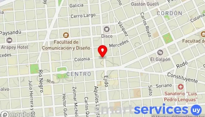 mapa de Optica Vital Óptica en Montevideo