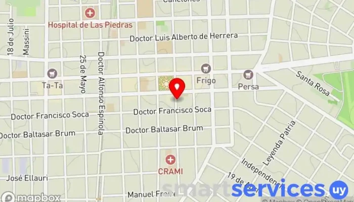 mapa de Opticanaria SRL Óptica en Las Piedras
