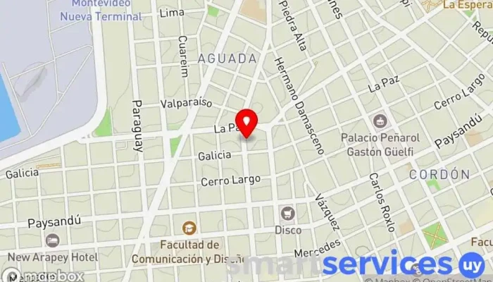 mapa de Opticas Optometrista en Montevideo