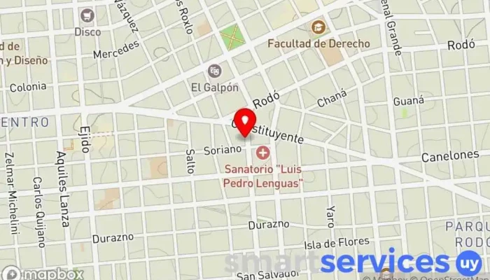 mapa de Optiminas Óptica en Montevideo