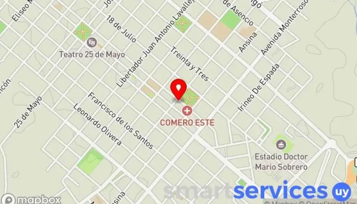 mapa de Optishop Óptica en Rocha
