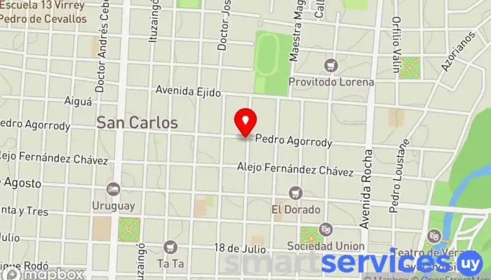 mapa de Panadería Agorrody Panadería en San Carlos