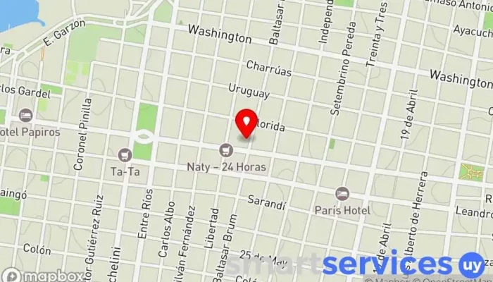 mapa de Parada & Bertoni - Comunicación y Diseño Agencia de publicidad en Paysandú