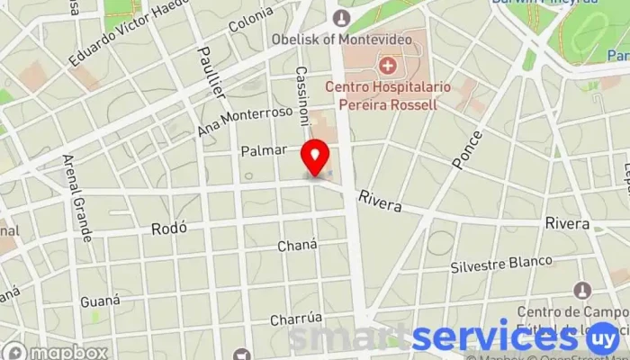 mapa de Parada de Omnibus Parada de transporte público en Montevideo