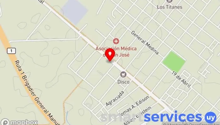 mapa de Parada Interdepartamentales Empresa de autobuses en Libertad