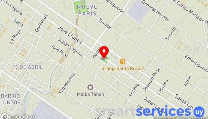 mapa de Paris FM 100.7 Online Emisora de radio en Montevideo