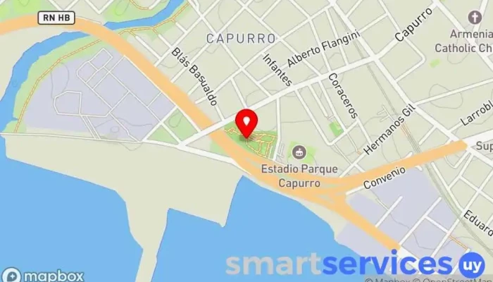 mapa de Parque Capurro Parque en Montevideo