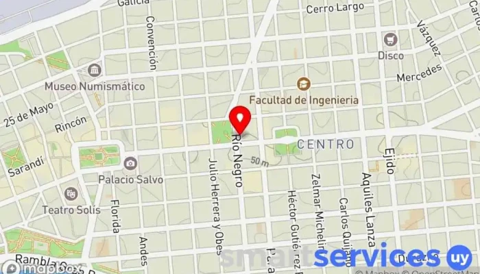 mapa de Plus Travel Agencia de viajes en Montevideo